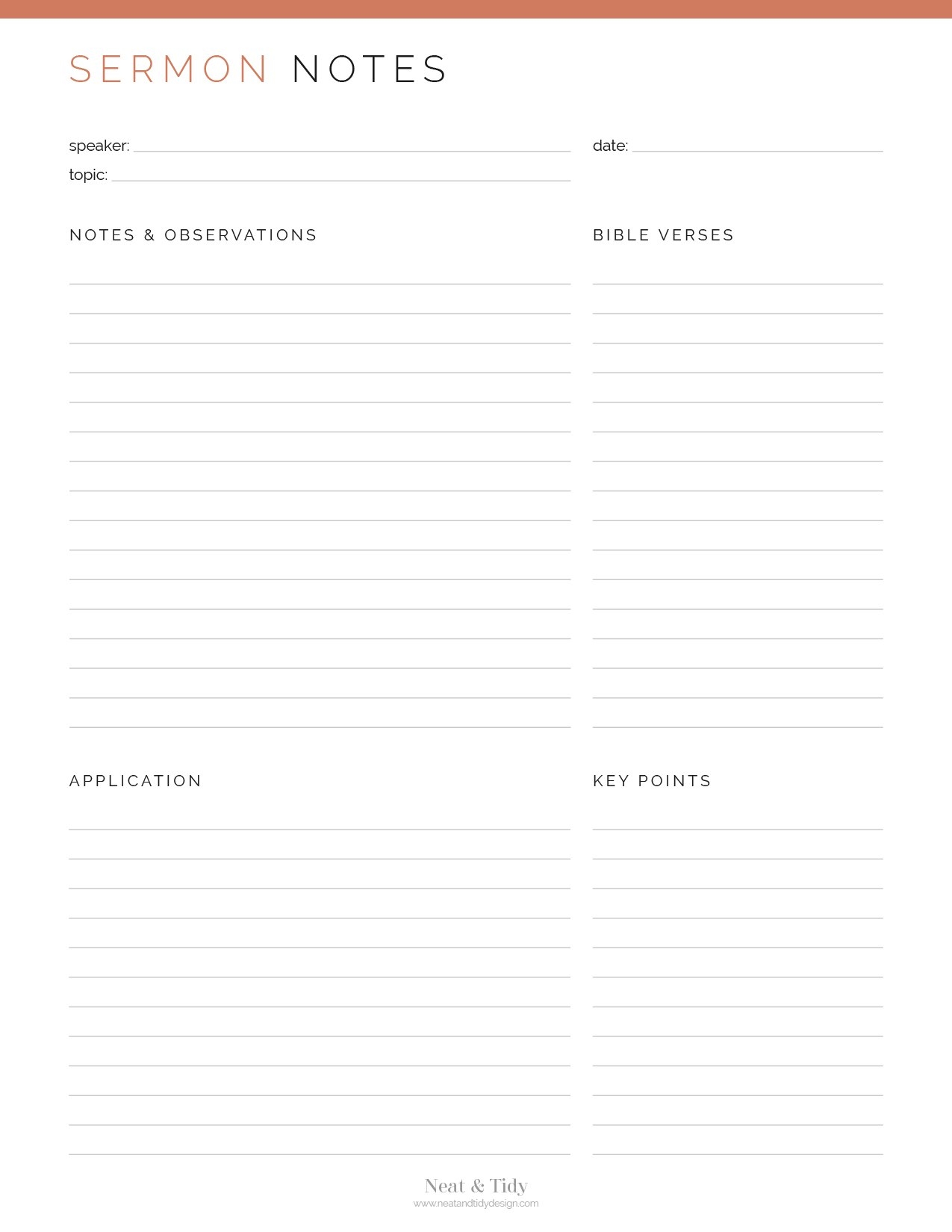 printable sermon outline template