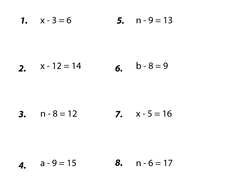 Seventh Grade Solving Equations Worksheet