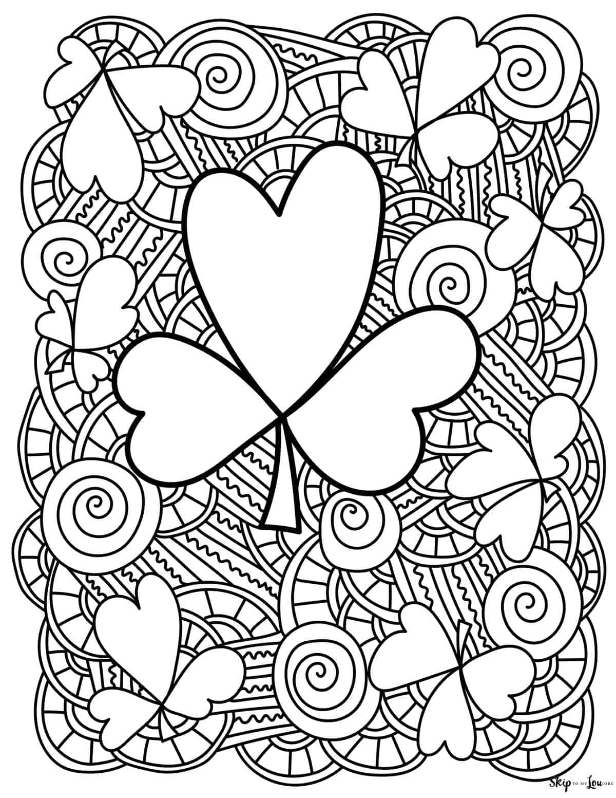 shamrock pictures to color