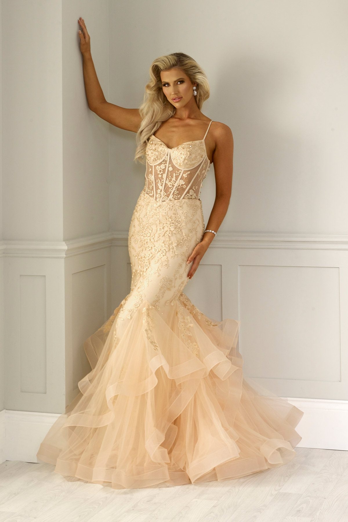 cream colored prom dresses