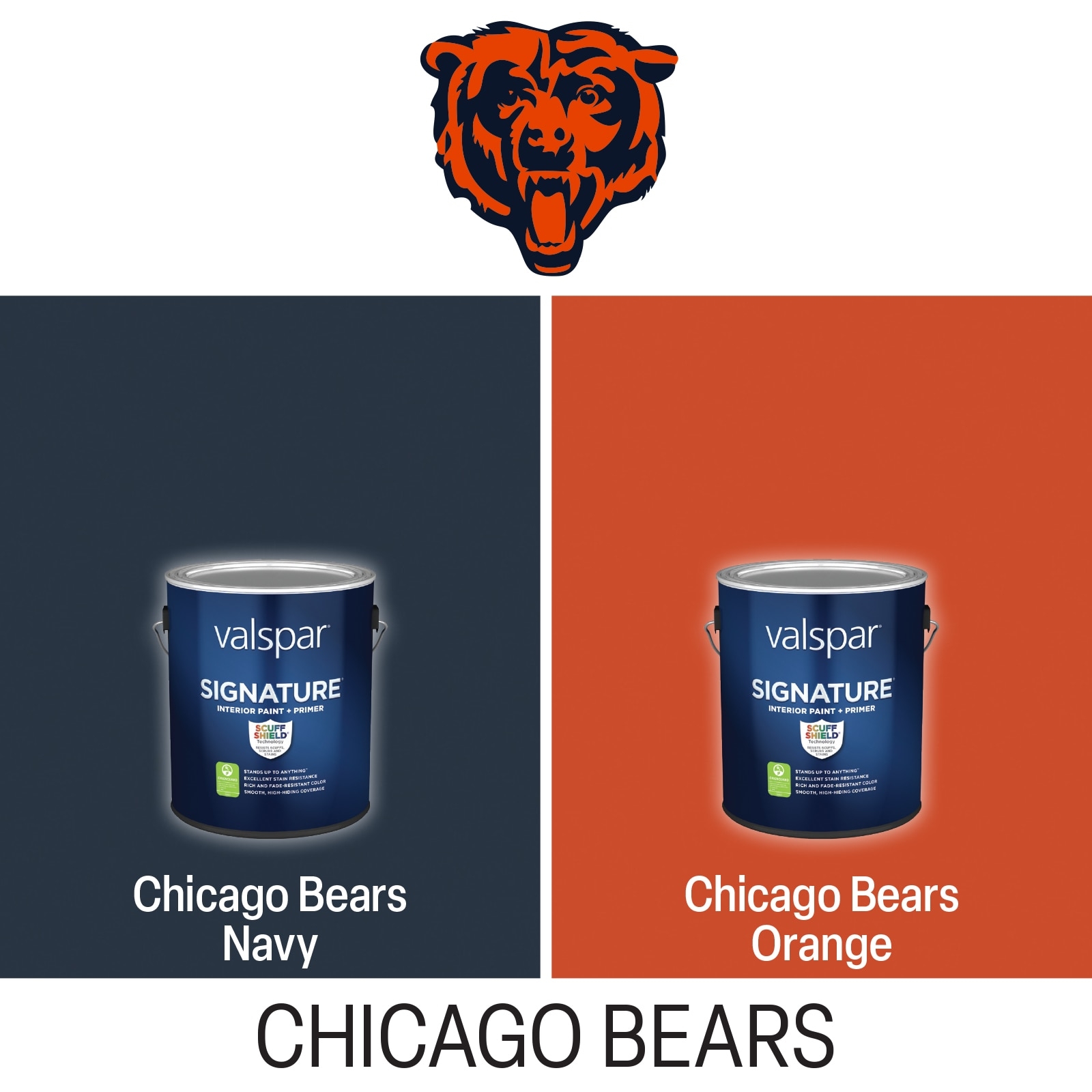 Shop Valspar Chicago Bears Paint Project Kit At Lowes