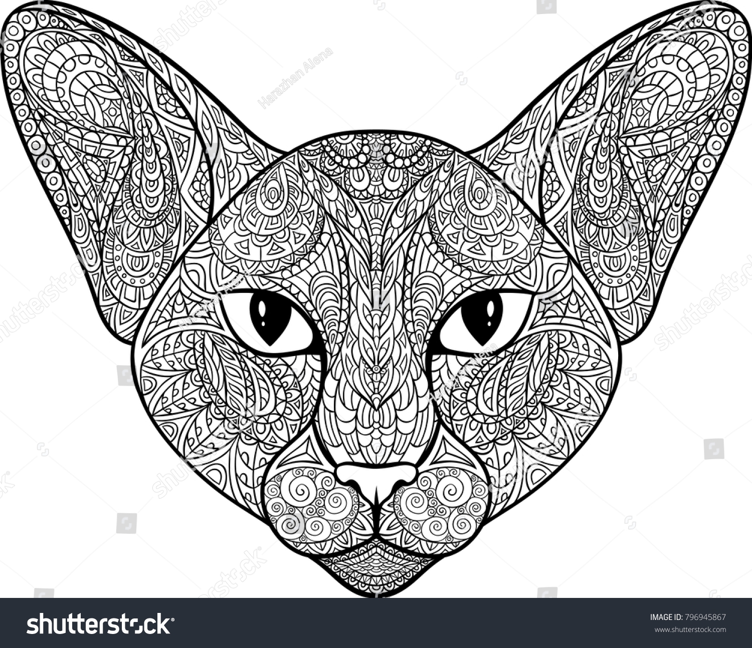 siamese cat coloring page