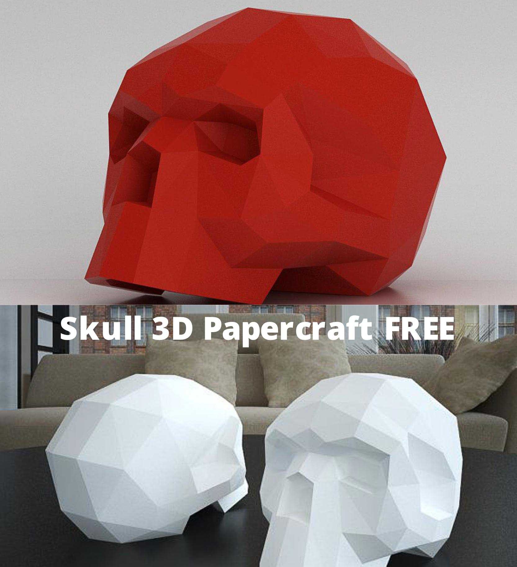 Skull 3D Papercraft Free Free Download