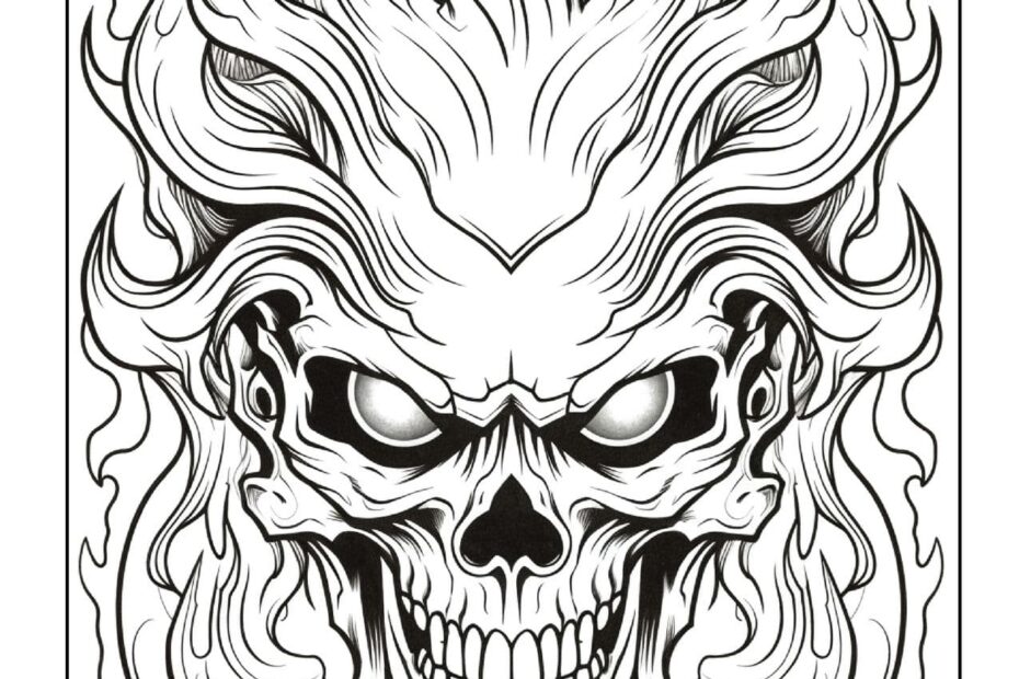 Skull Coloring Pages World Of Printables