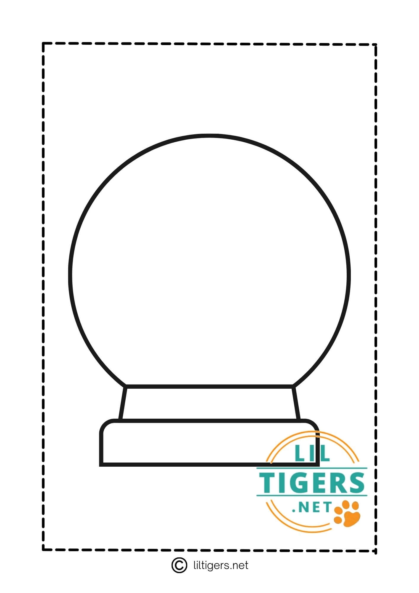 Snow Globe Templates Lil Tigers