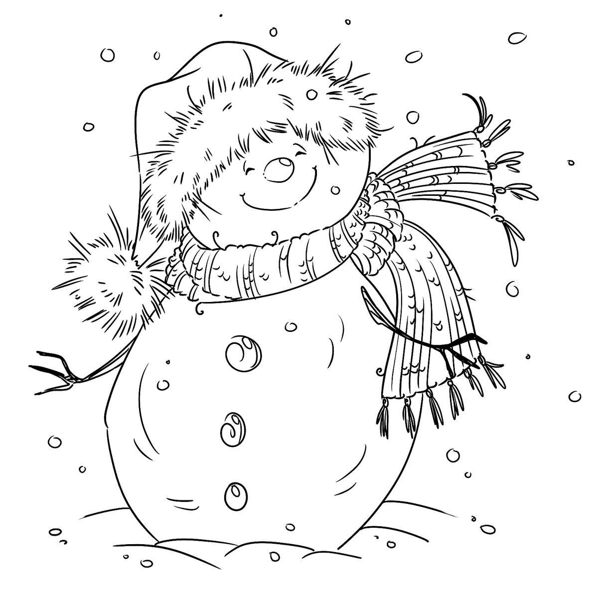 Snowman Coloring Pages Fun Printable Coloring Pages Of Snowmen 