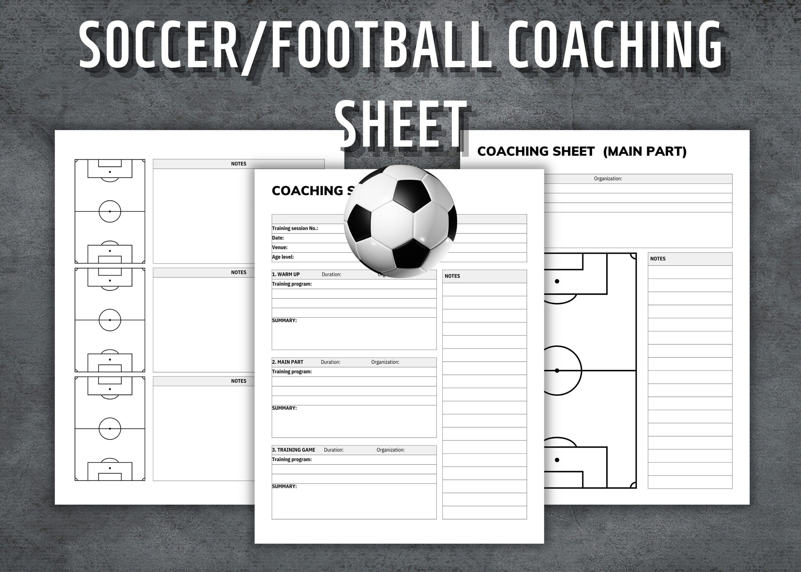 Soccer Coaching Sheet Football Coaching Sheet Soccer Practice 