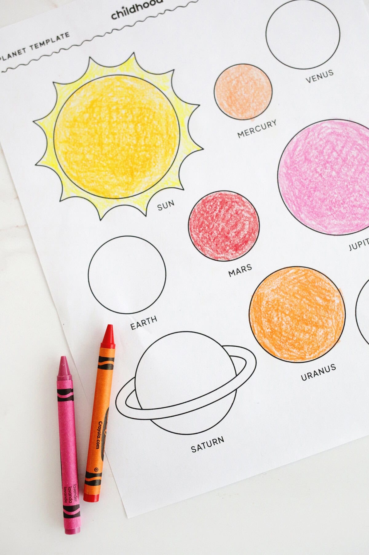 free printable coloring pages solar system