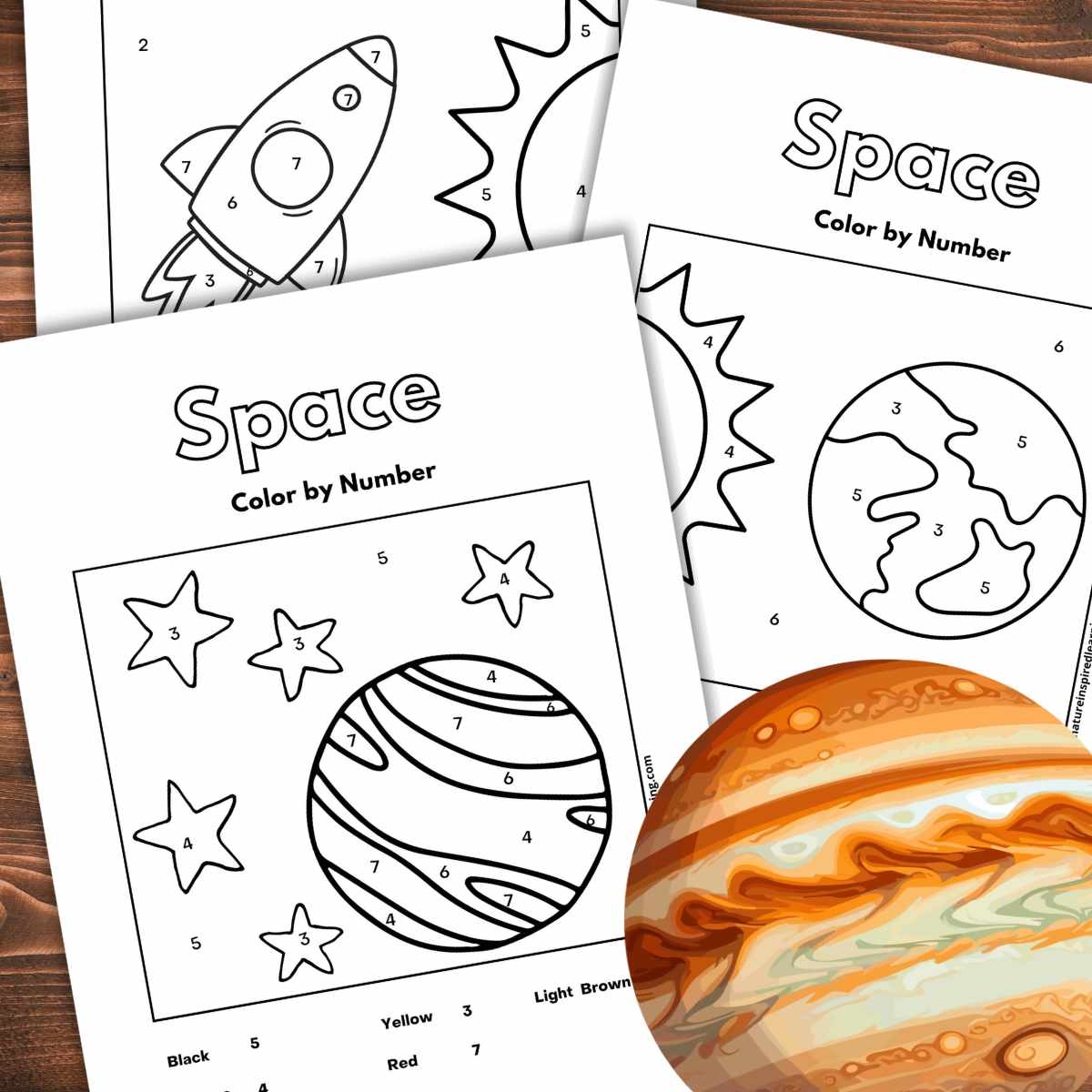 pictures to color by number