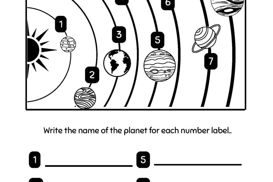 Space Science Worksheets For Kids 3rd 4th Grade With Answer Key