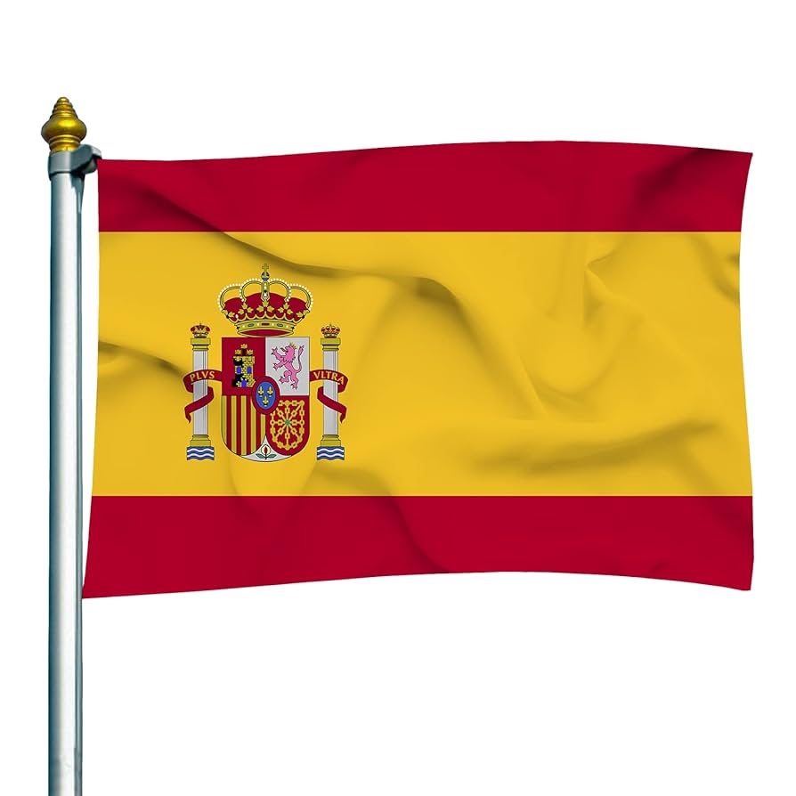 Spain National Flag Spanish Flag Polyester Fiber 3x5 Feet Bright Colors And Anti ultraviolet Fade Indoor Outdoor Banner