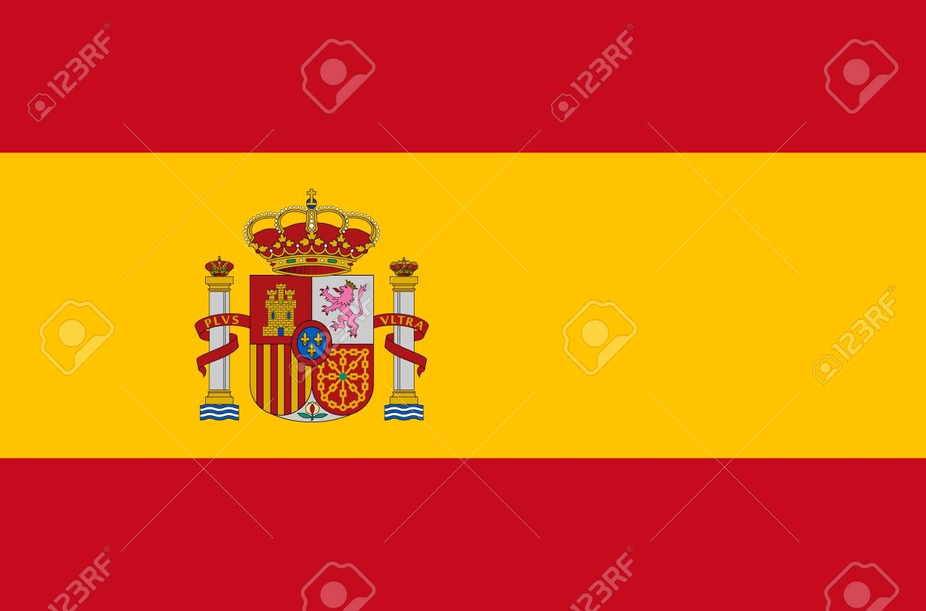Spanish National Flag Official Flag Of Spain Accurate Colors 