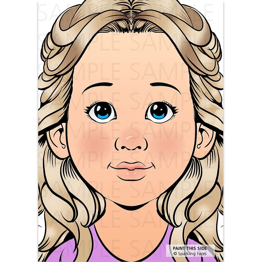 Sparkling Faces Practice Board Sophia Face Painting Practice And Display Tool Reusable Colored Makeup Template A4 Size 8 27