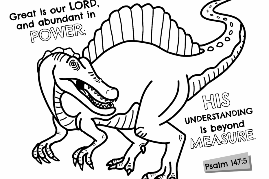 Spinosaurus Coloring Page Kids Enjoying Jesus