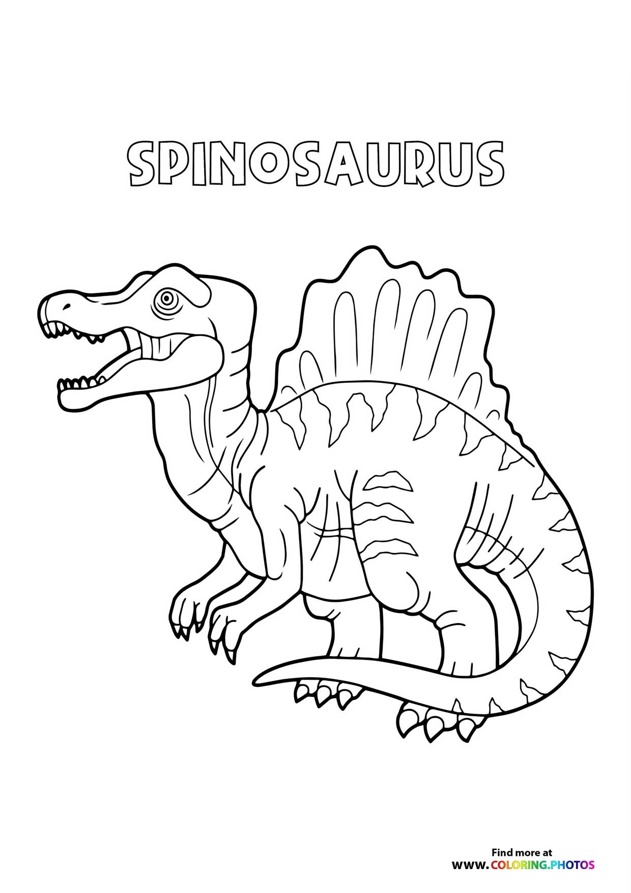spinosaurus pictures to color