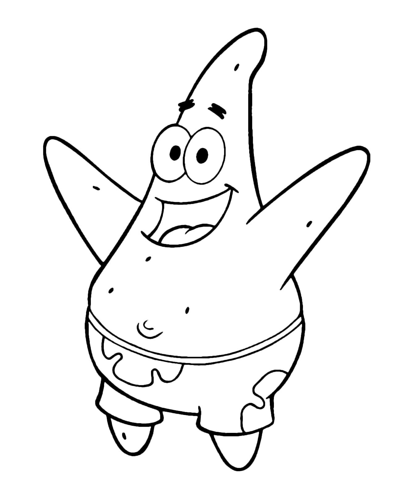 SpongeBob Patrick Star With Arms Raised