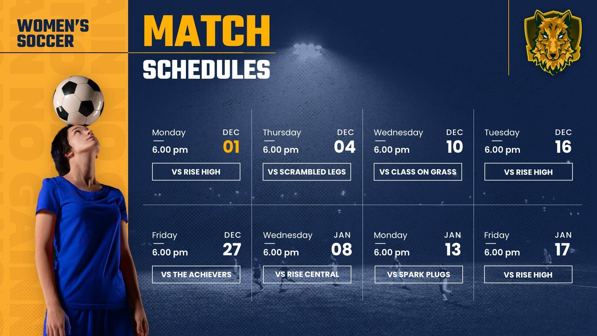 sports schedule template