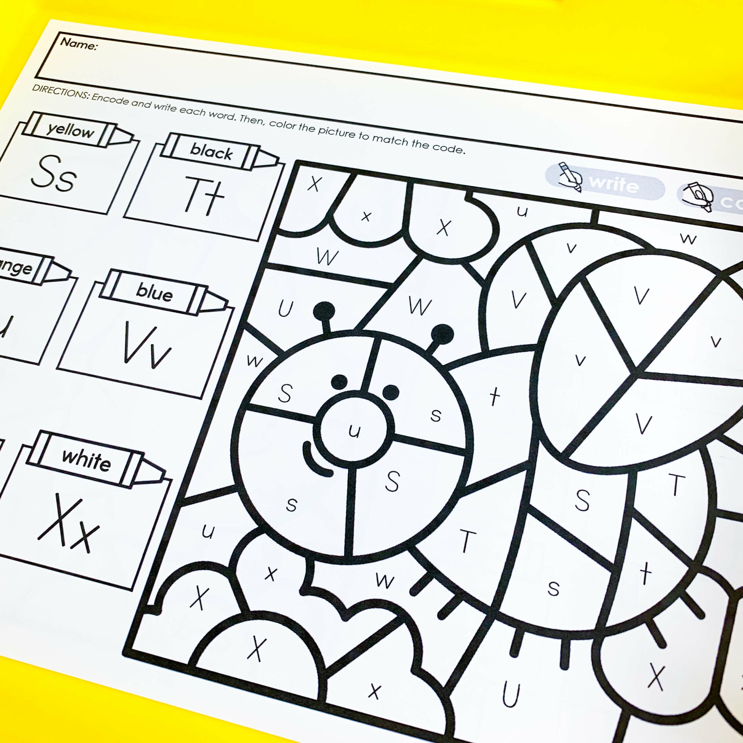 Spring Alphabet Color By Code Worksheets Letter Sounds And Letter 