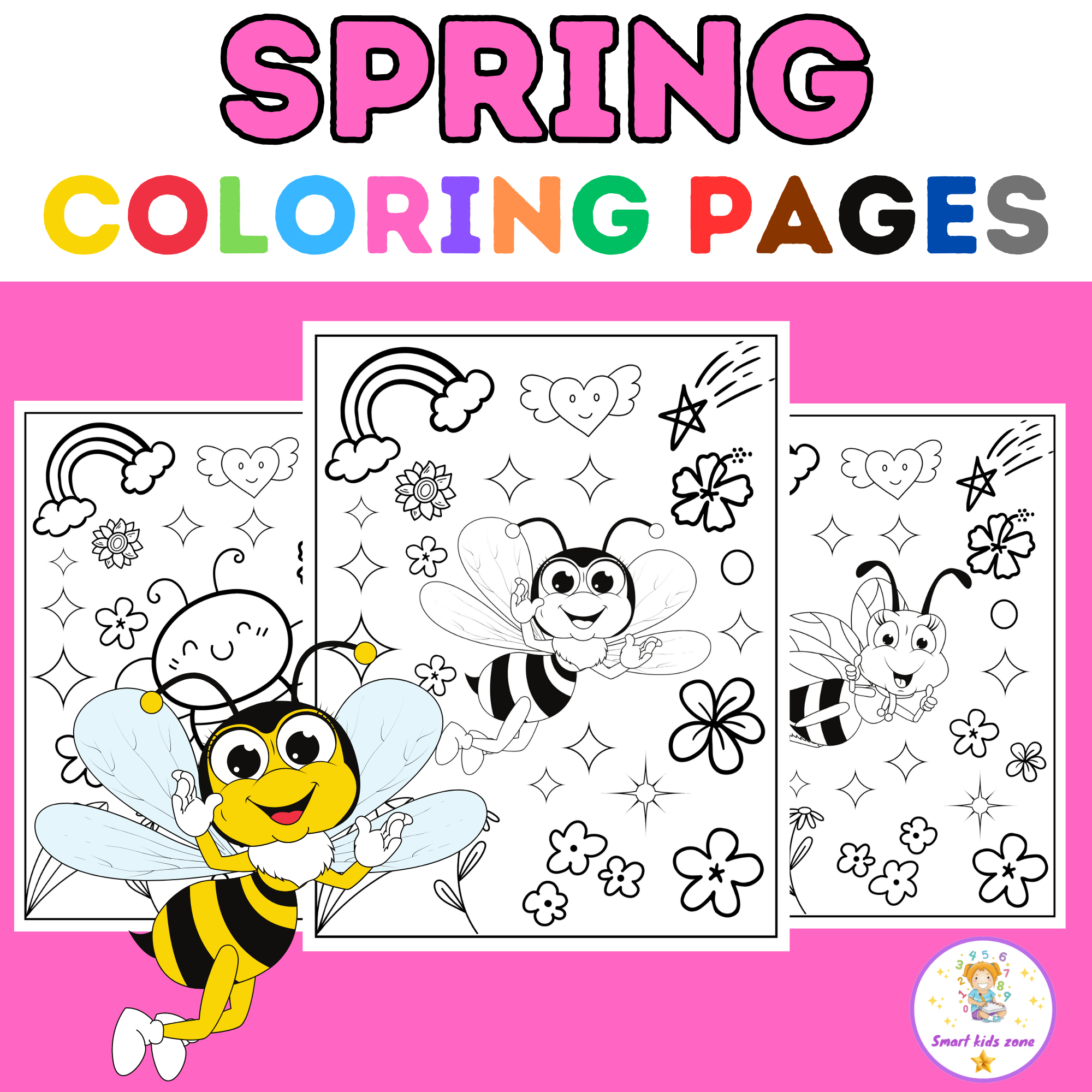 spring coloring page printable