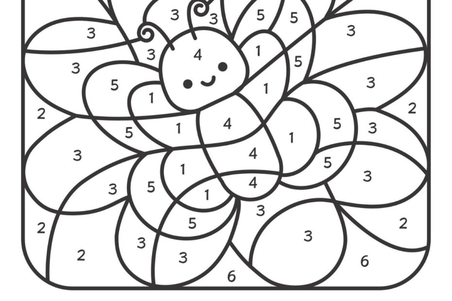 Spring Color By Number Free Printable Cute Coloring Pages For Kids