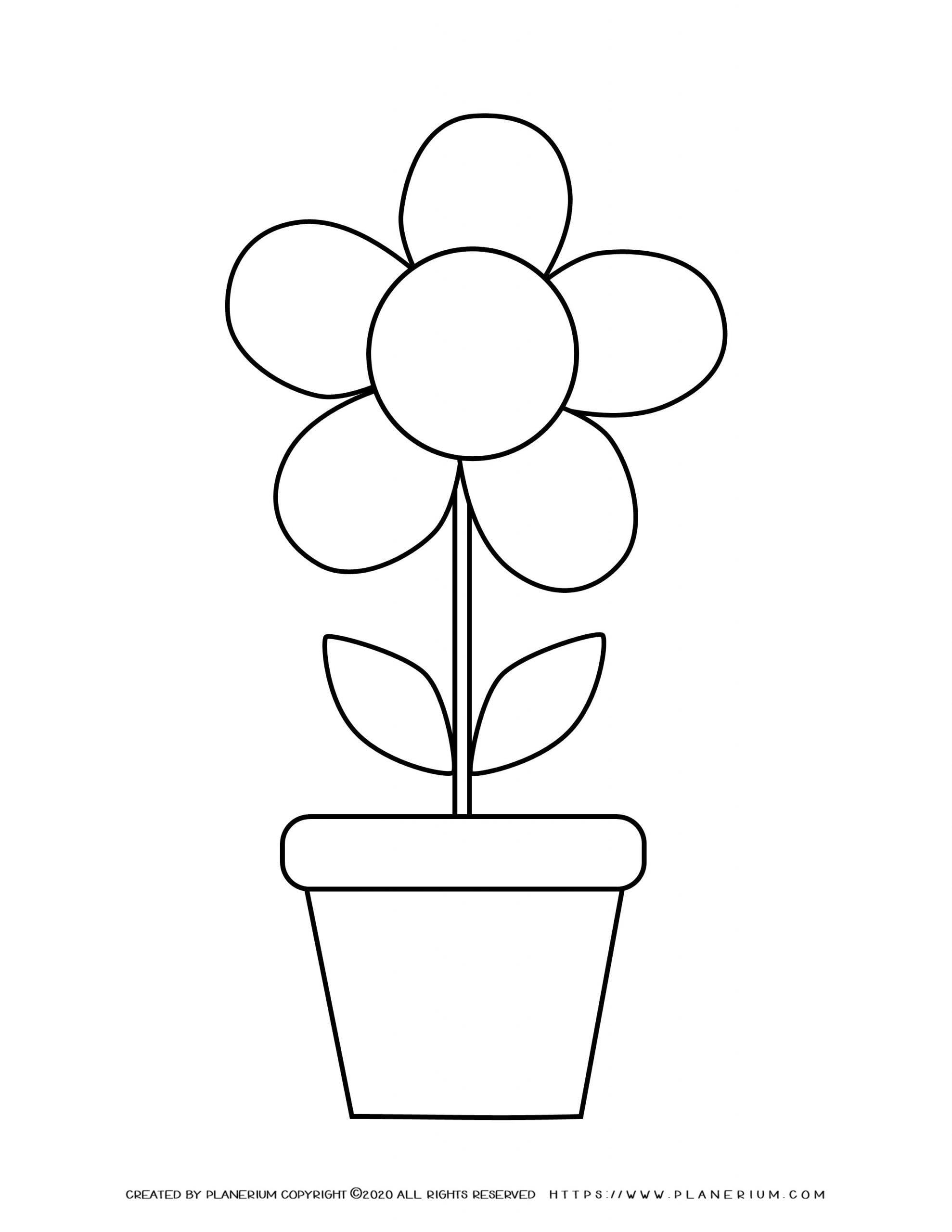 flower pot template printable