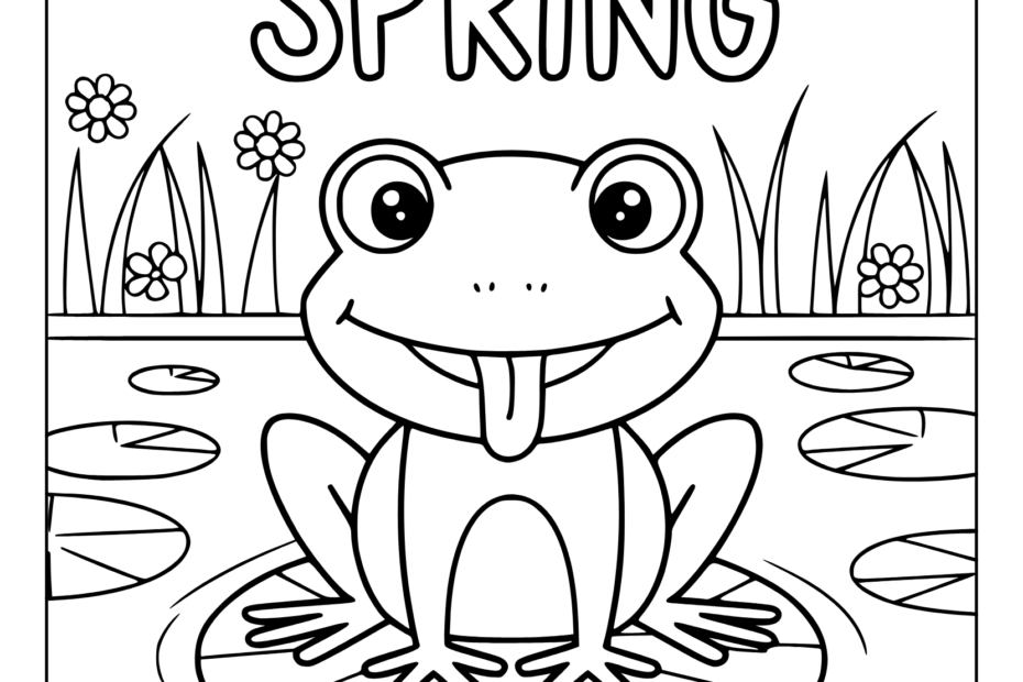Spring Coloring Pages Free Printable PDF