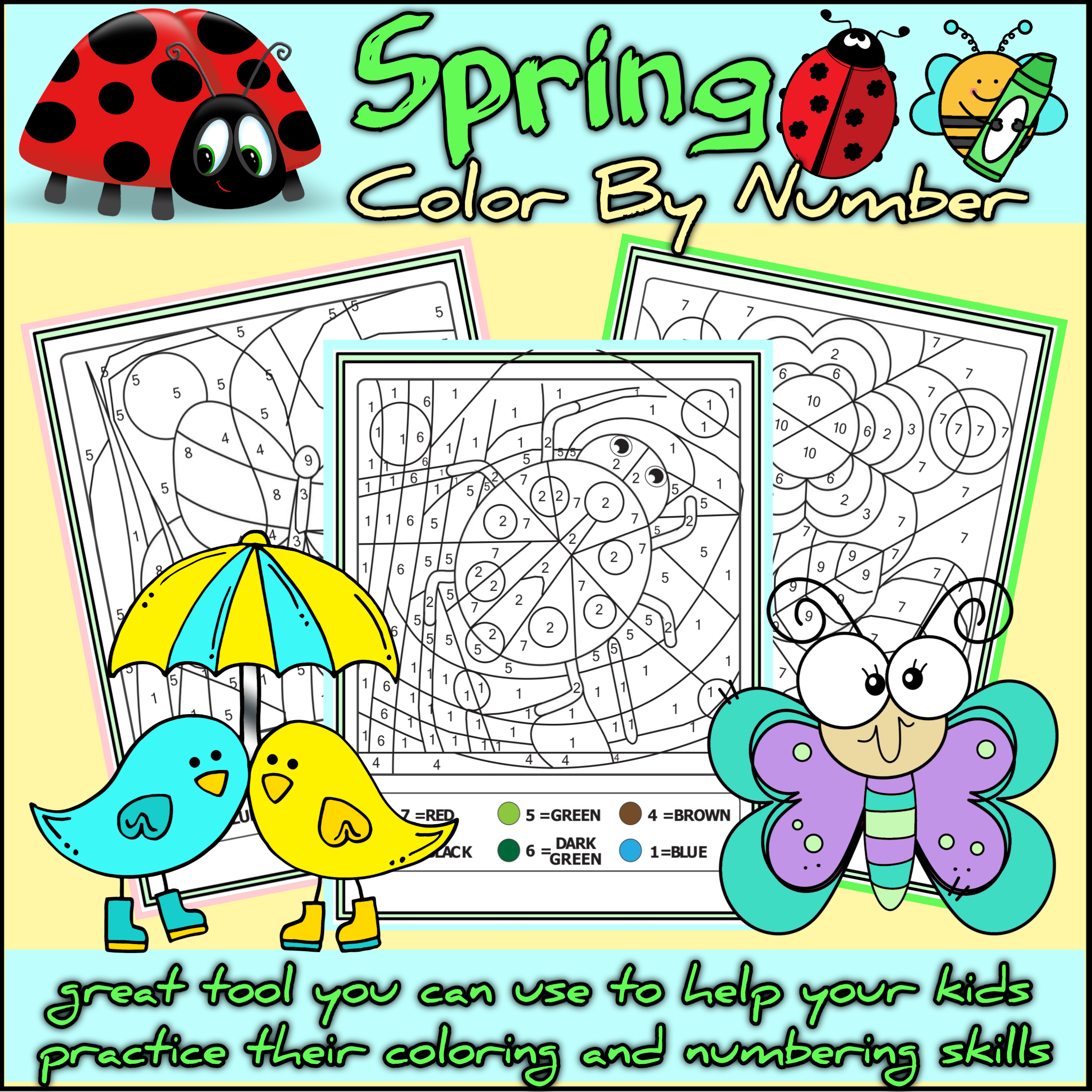 kindergarten color math worksheets