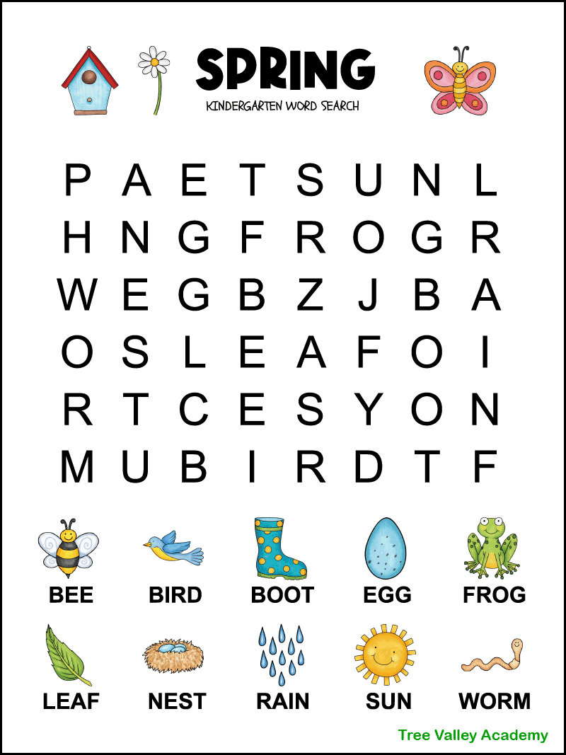 printable childrens word search