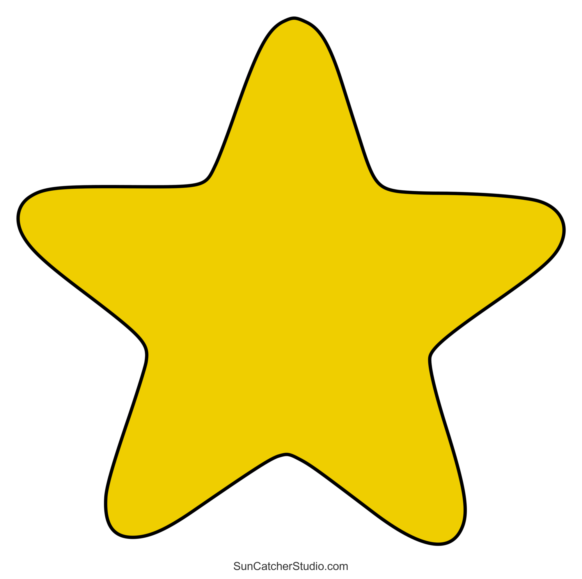 big star template printable