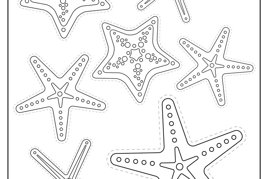 Starfish Template Sea Star Templates For Preschool Art
