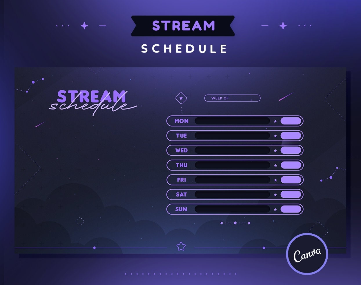 streaming schedule template