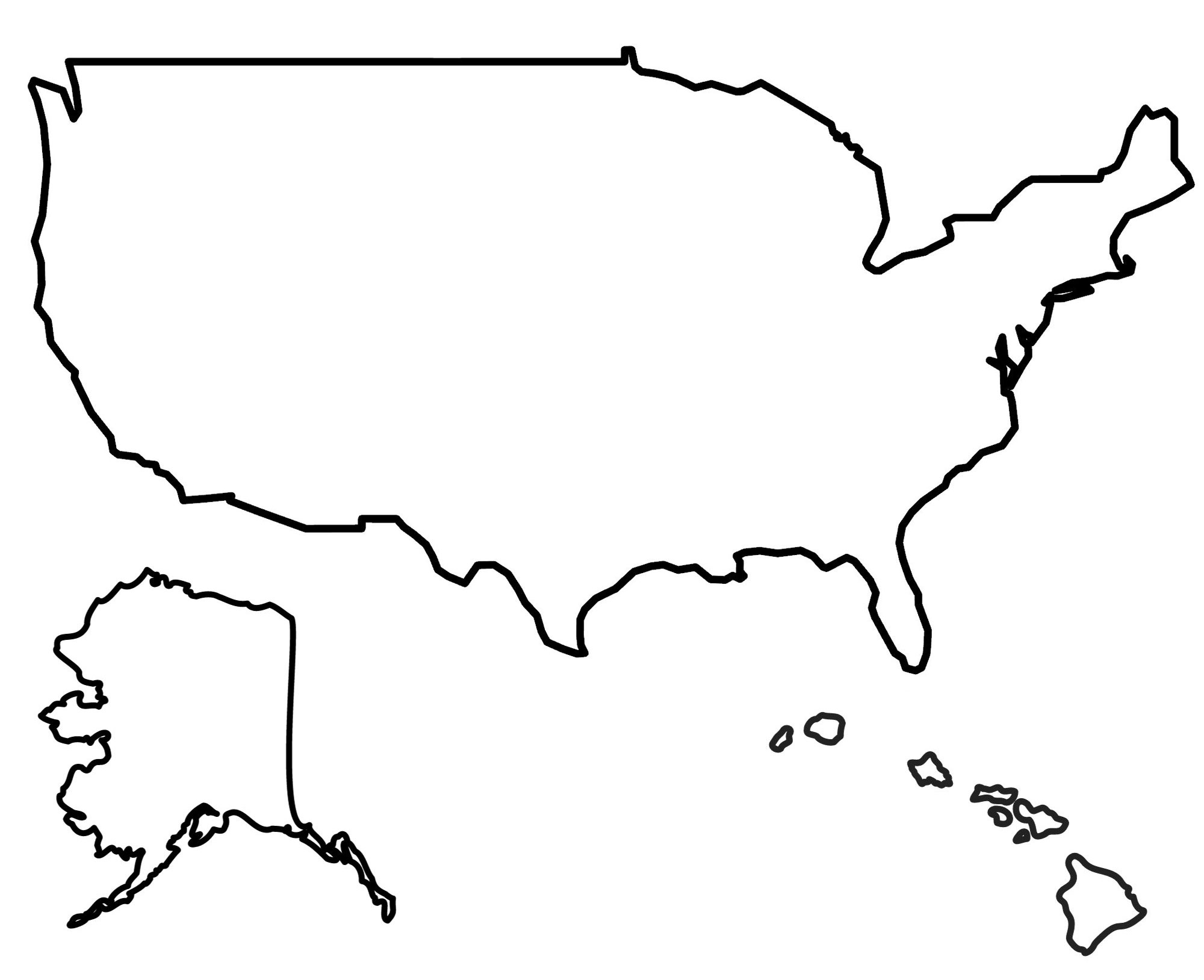 State Outlines Blank Maps Of The 50 United States GIS Geography 