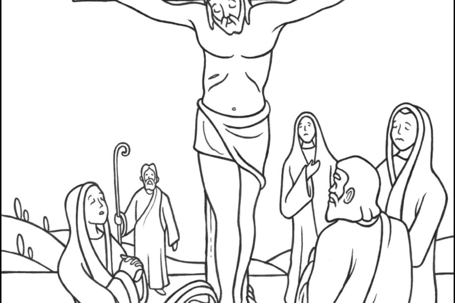 Stations Of The Cross Coloring Pages The Catholic Kid