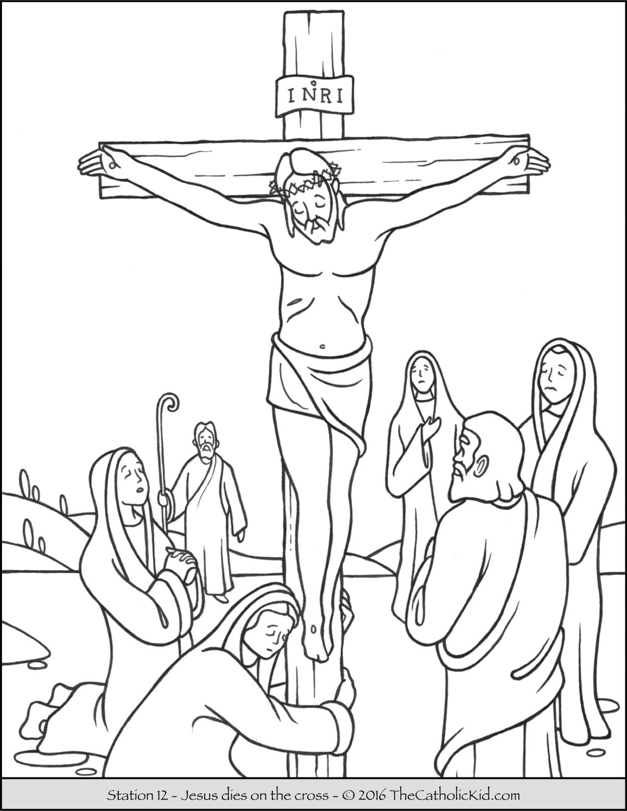 Stations Of The Cross Coloring Pages The Catholic Kid