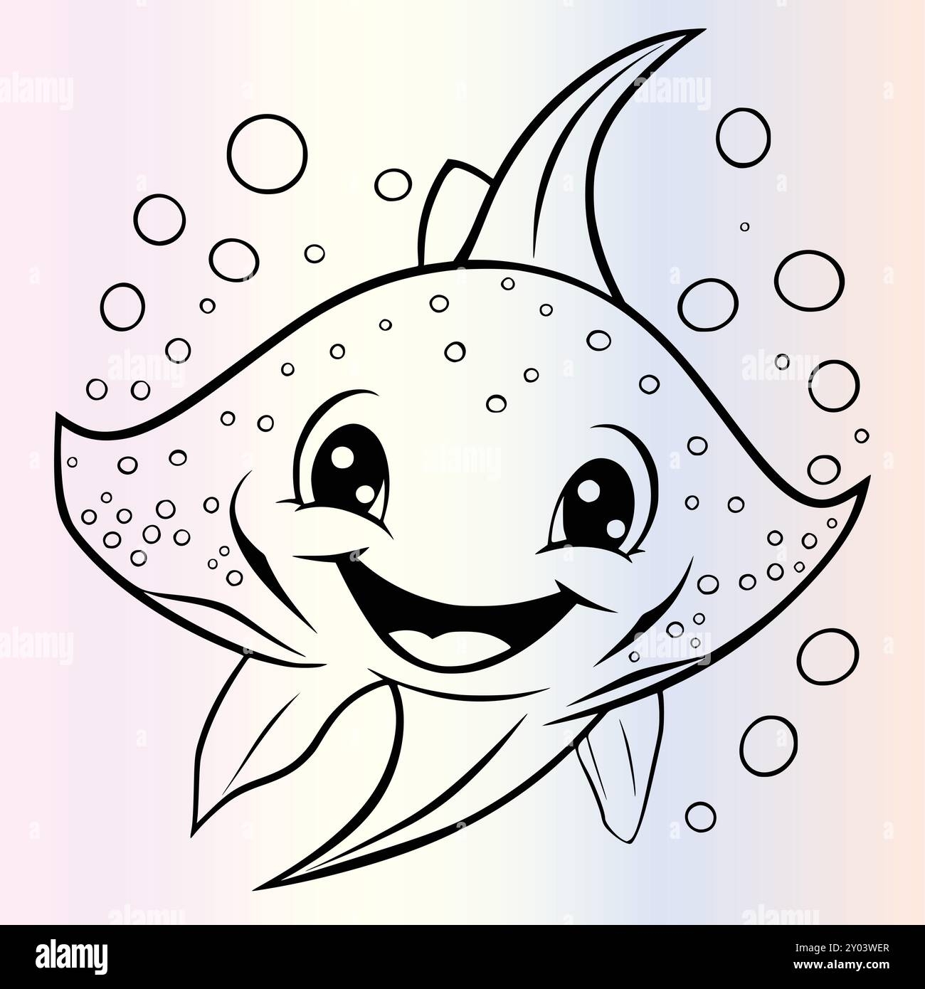 Stingray And Bubbles Coloring Page Hi res Stock Photography And Images Alamy