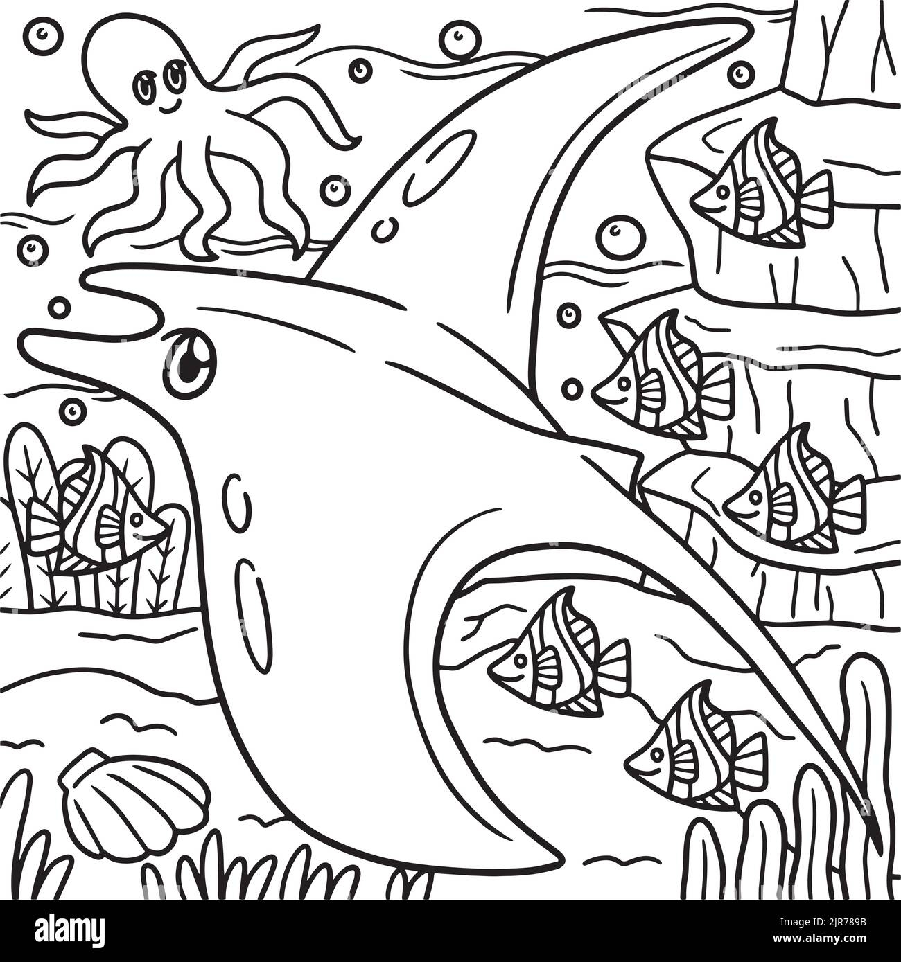 Stingray Coloring Page Cut Out Stock Images U0026 Pictures Alamy