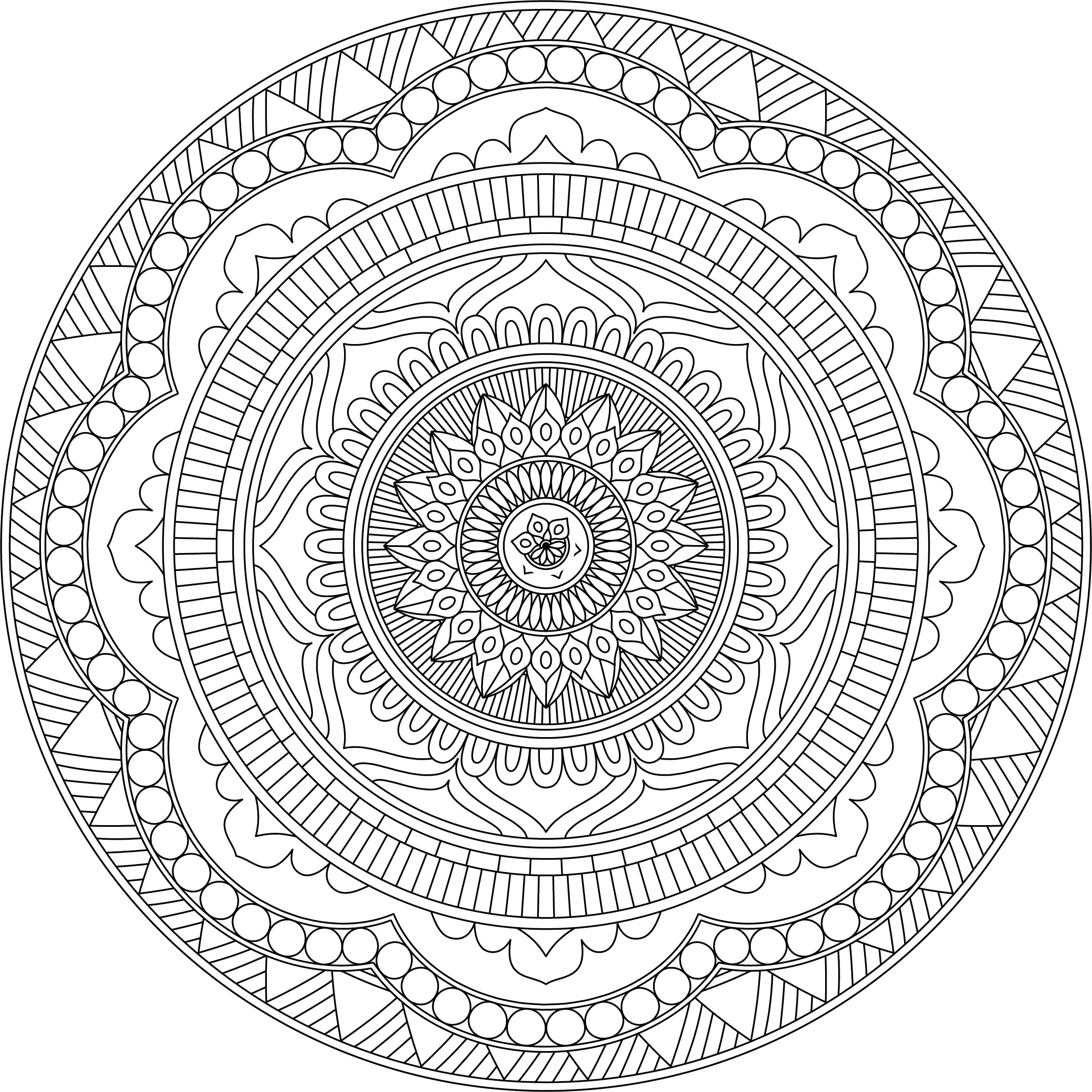 printable full page stress relief coloring pages