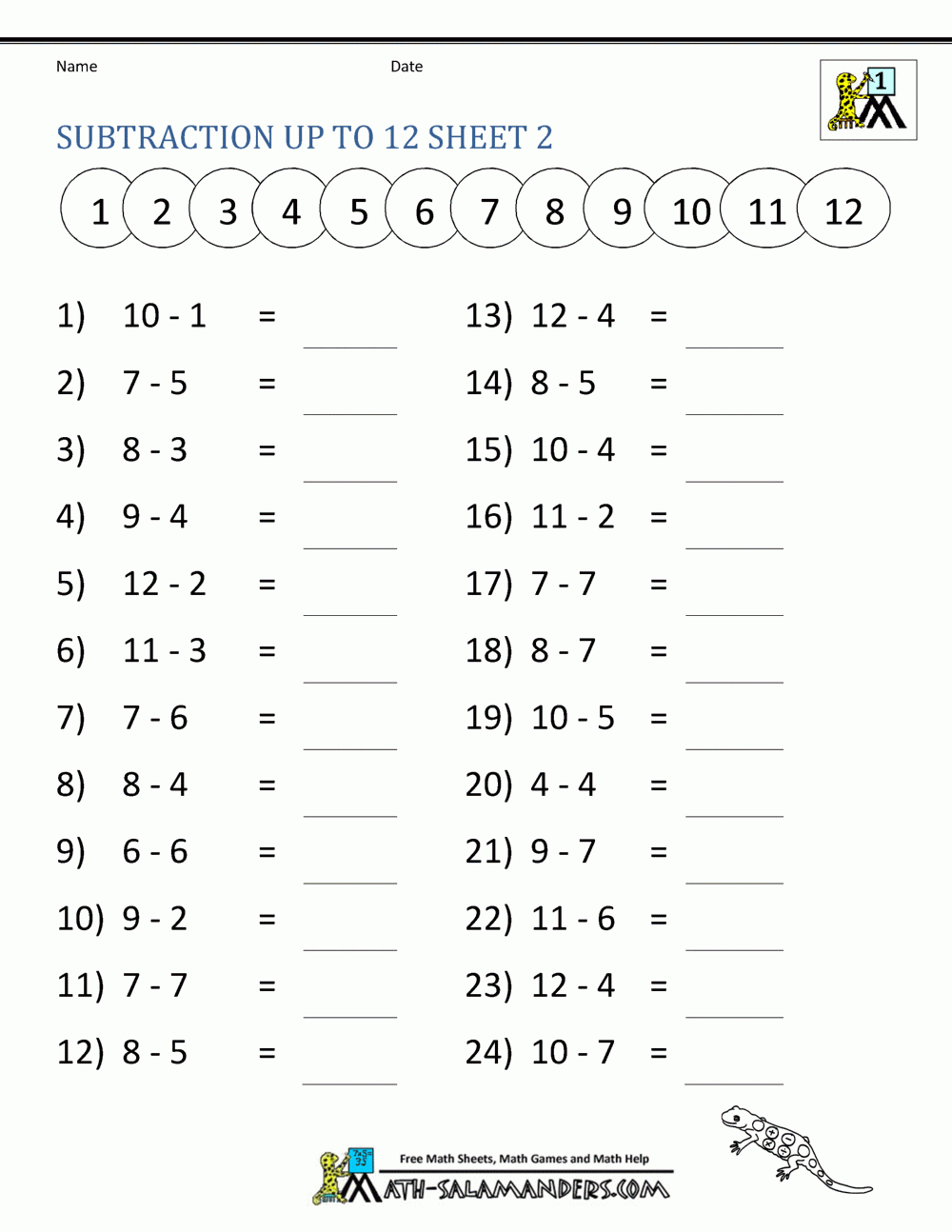 first grade math worksheets pdf