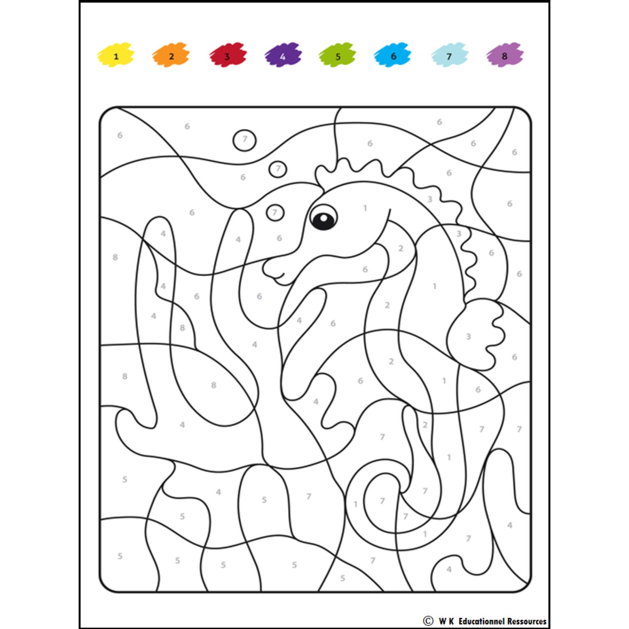 counting coloring worksheets