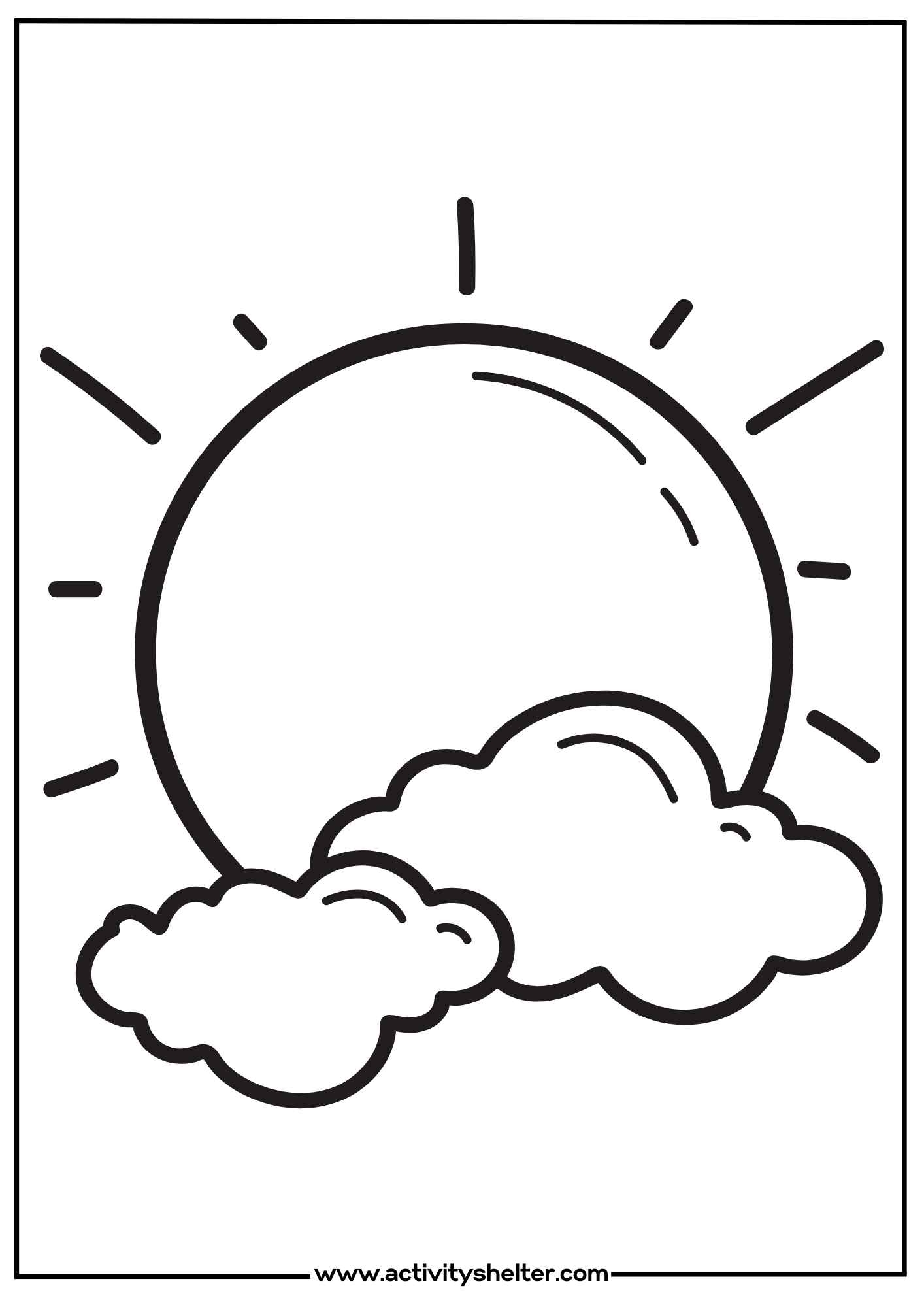 Sun Template Printable Activity Shelter