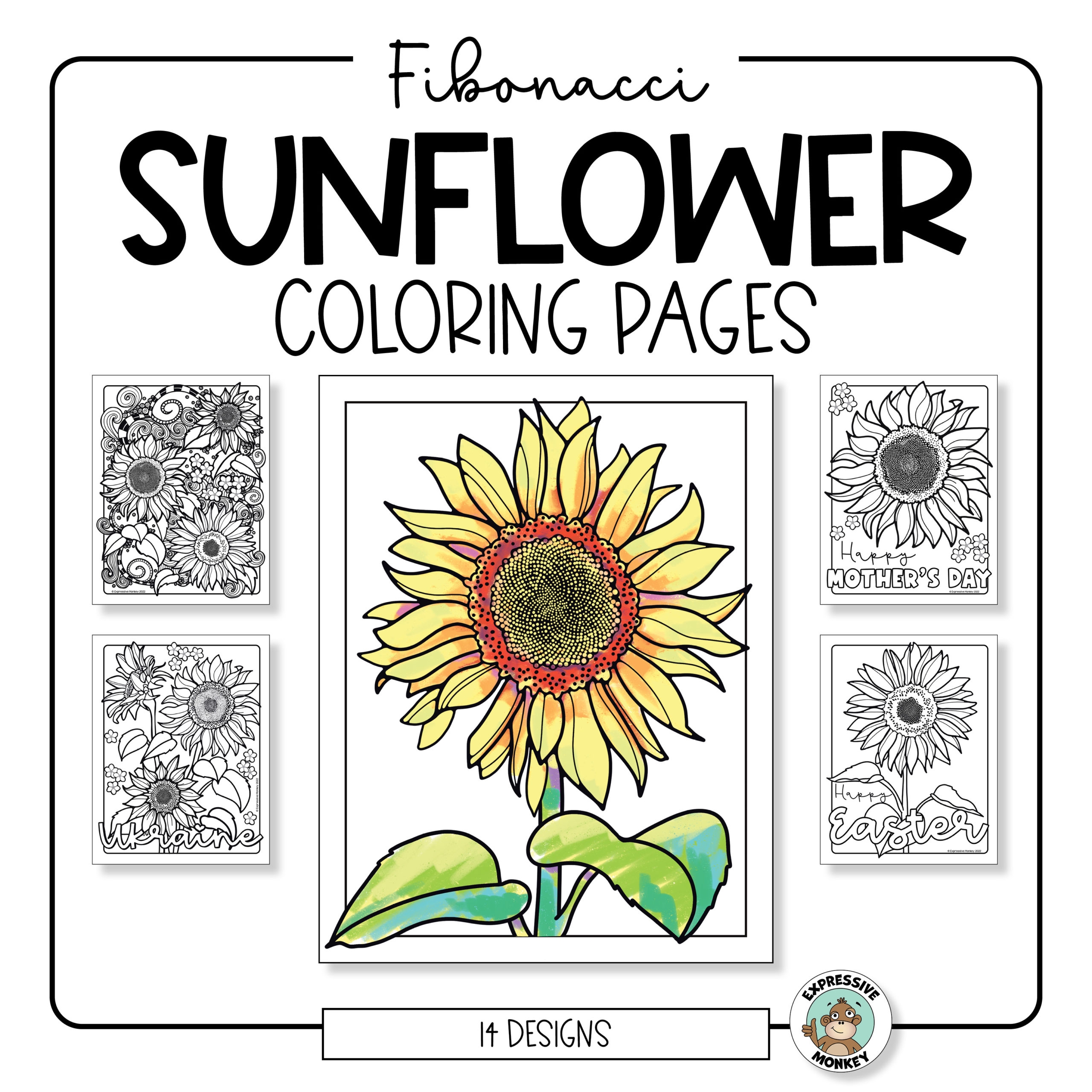 sunflower coloring pages printable