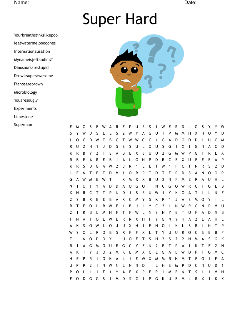 hard printable word search puzzles