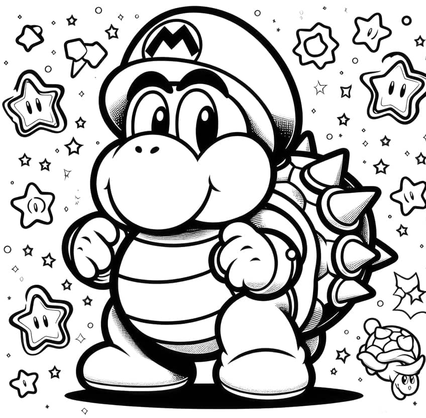 mario bros pictures to color