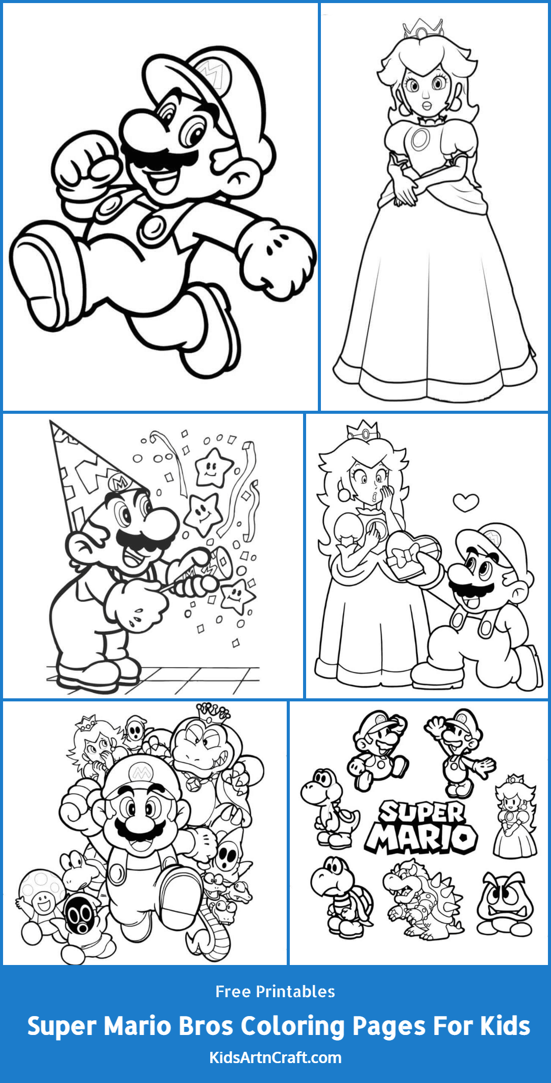 Super Mario Bros Coloring Pages For Kids Free Printables Kids Art U0026 Craft