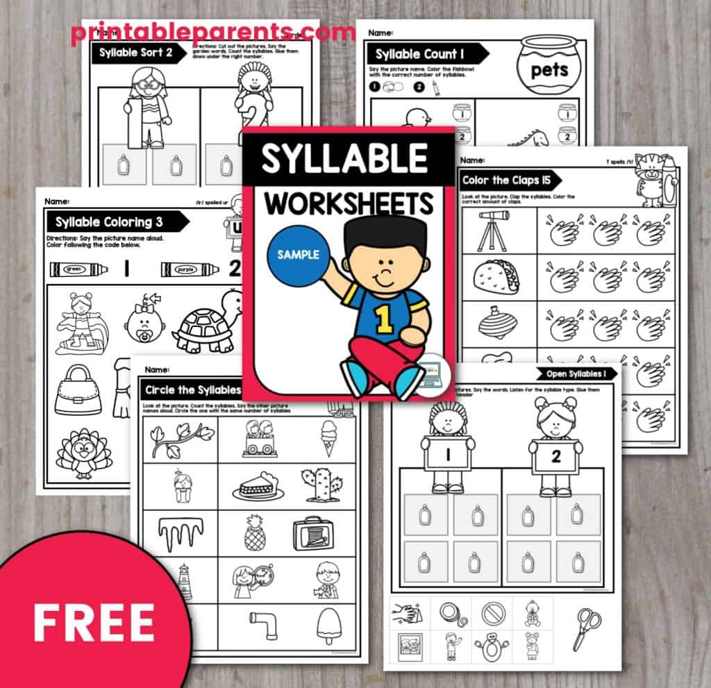 counting syllables worksheet