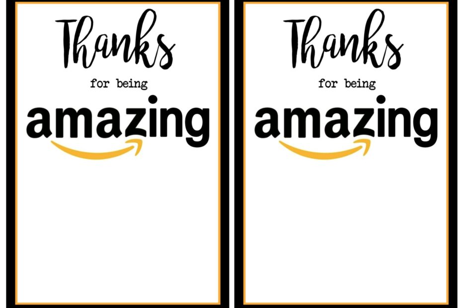 Teacher Appreciation Amazon Card Paper Trail Design