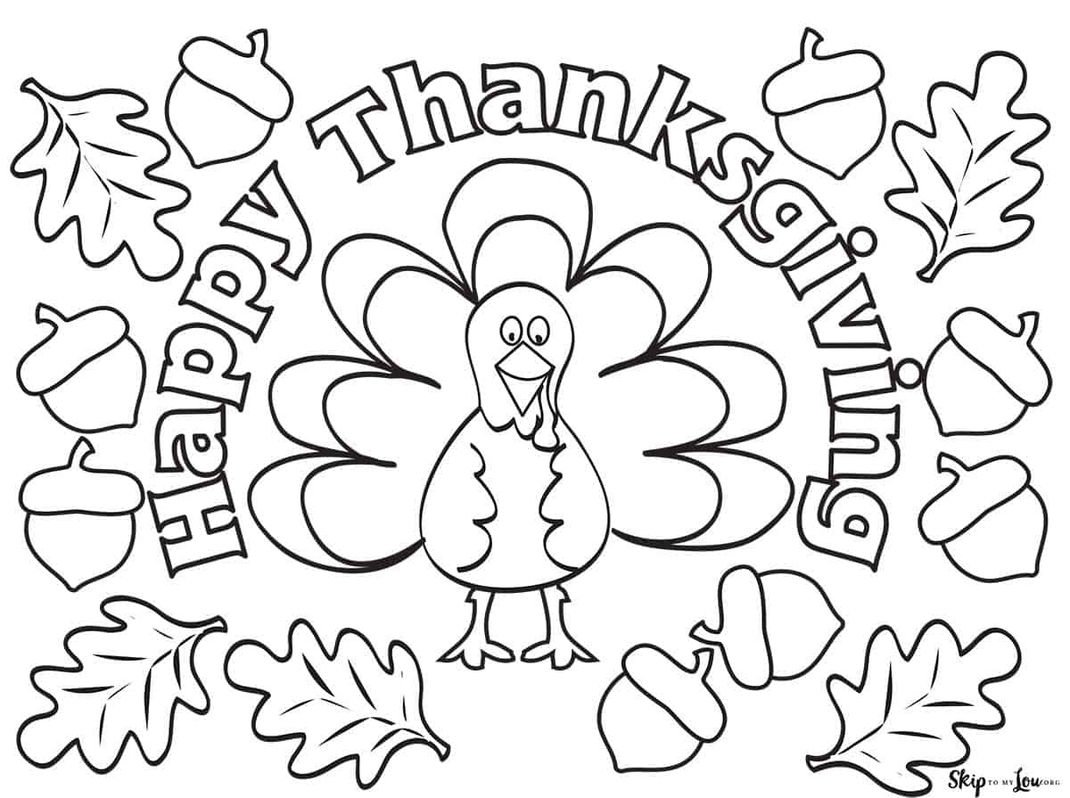 color pages of turkeys printable