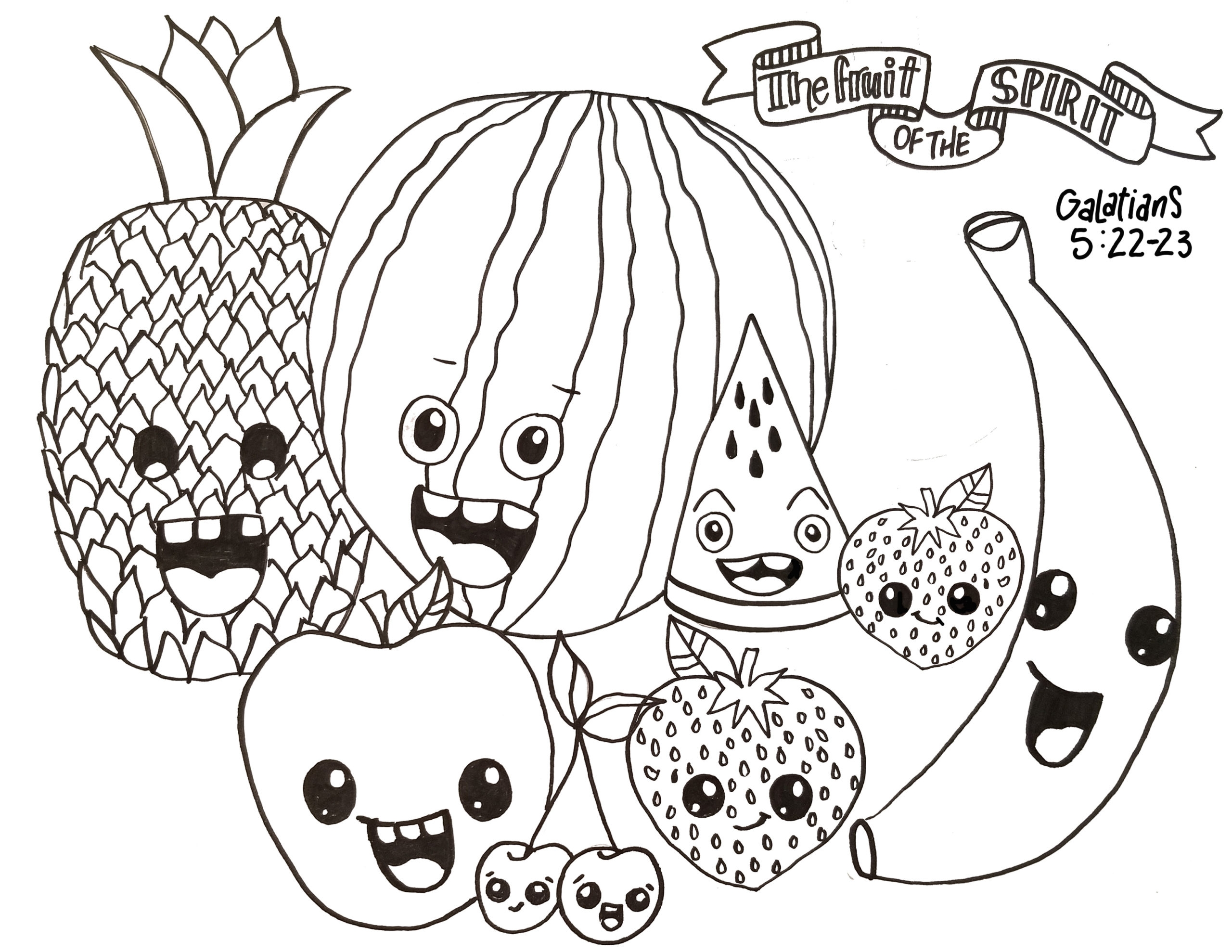 coloring pages for fruit of the spirit