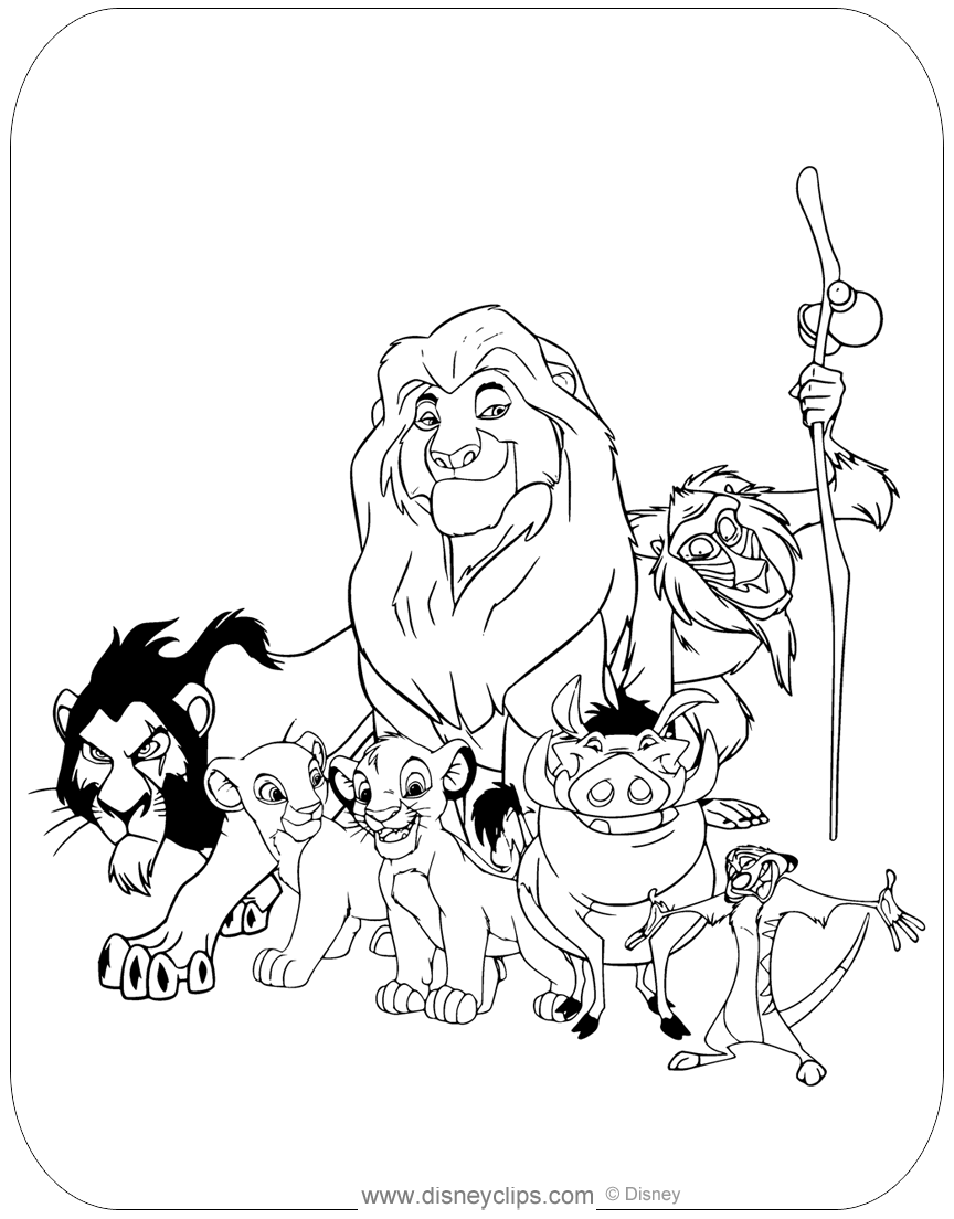lion king coloring page