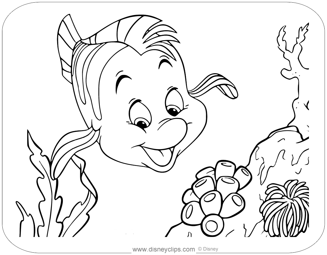 printable coloring pages little mermaid